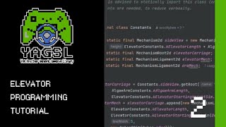 Programming A Elevator || FRC Programming Tutorial || Part 2
