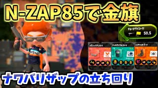 【スプラトゥーン2】N-ZAP85で金旗！ナワバリ黒ザップの立ち回り！