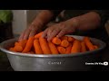 🌽🥒🥕preserving seasonal harvest pickling assorted vegetables in a 200 liter wooden barrel