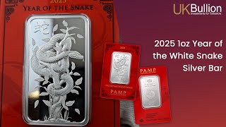 PAMP Suisse 1oz White Snake Silver Bar | 2025 Chinese New Year Edition