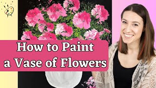 How to Paint a Beginner Vase of Flowers 🌸