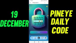 Pin Eye Secret Code 19 December|Pin Eye Secret Code Today|Pin Eye Bot Card today|Pin Eye Card 19 Dec