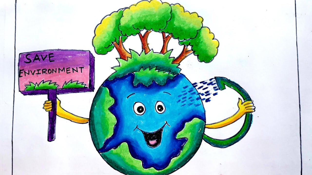 World Environment Day Drawing|how To Draw World Environment Day|how To ...