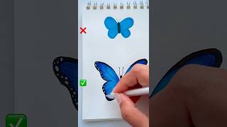 Butterfly drawing for Beginners #shorts #art #youtubeshorts