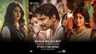 Shyam Singha Roy Teaser Launch Event LIVE | Nani, Sai Pallavi, Krithi Shetty | Rahul Sankrityan