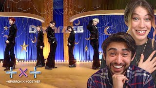 TXT Perform BTS Dynamite! FIRST TIME REACTION!