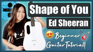 Shape of You Ed Sheeran Beginner Guitar Tutorial EASY Lesson | Chords, Strumming, Tabs & Cover! 🎸