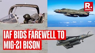 IAF Bids Farewell To MIG-21 Bison Fighter Jets Of No. 4 Squadron