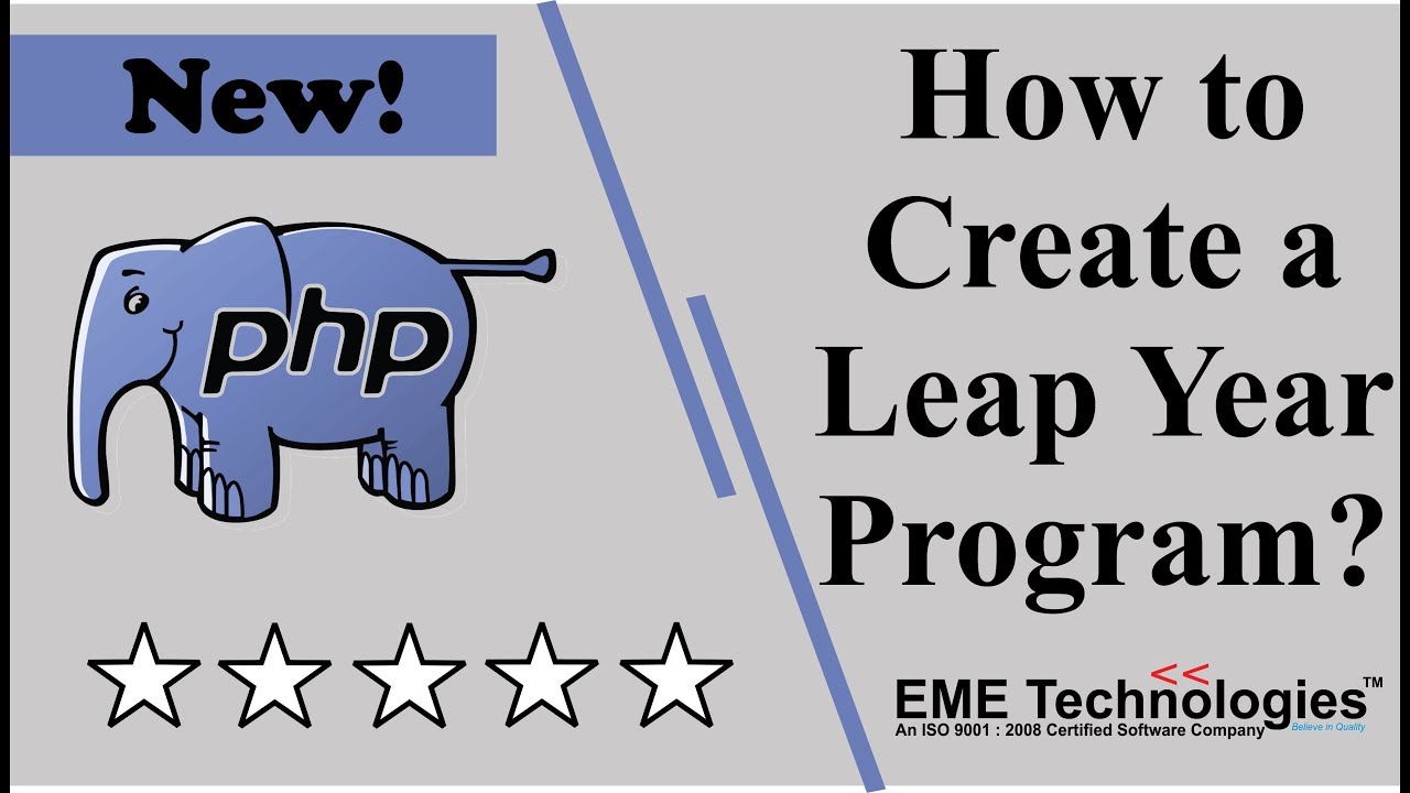 How To Create A Leap Year Program In Php Youtube