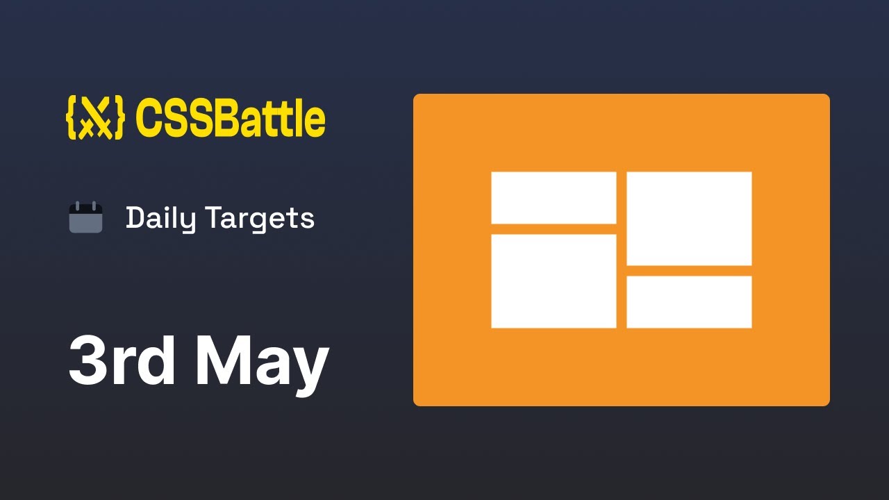 Css Battle Daily Target 3rd May 2024 Solution Css Challenge Youtube Css Battle Daily Target 3rd May 2024 Solution Css Challenge Youtube