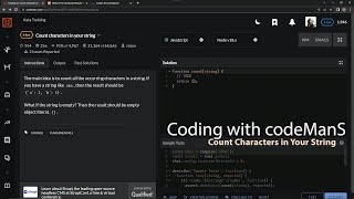 Learn Javascript | Codewars 6 kyu Season 2 - Count Characters in Your String