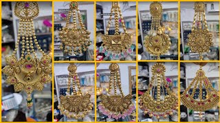 Gold maang tikka design 2023 😍 || gold jhumar design 🍁 || bridal gold ☺️