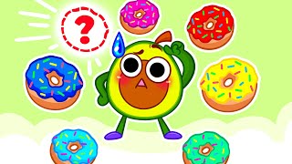 Eating Colorful Donuts 🍩 Learn Colors with Donuts | Rainbow Donuts Tales by Pit & Penny Tales