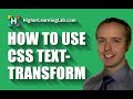 How To Use CSS text-transform