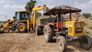 HMT 3522 tractor fully loaded Trolley mud JCB 3DX machine | Tractor Video