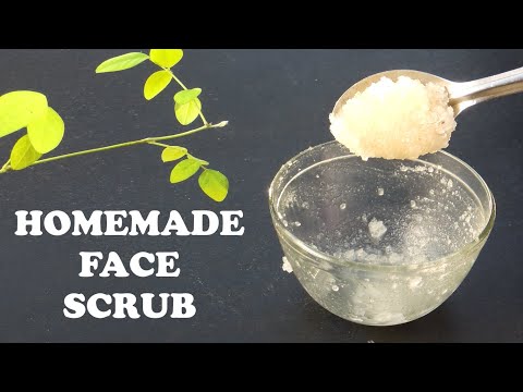 How do you make a simple homemade facial scrub?