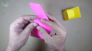 Fold strong box as a container easily by A4 paper