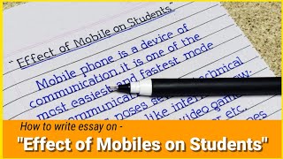 Effect of mobile on students | impact of smart phones | mobile essay