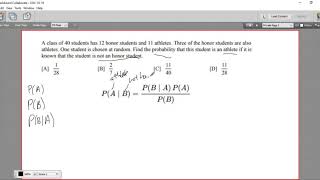Bayes' Theorem problem 1