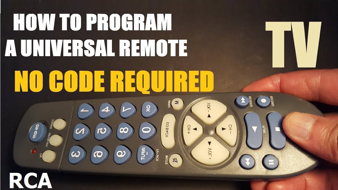 How To Program RCA Universal Remote Control Without TV Codes - YouTube