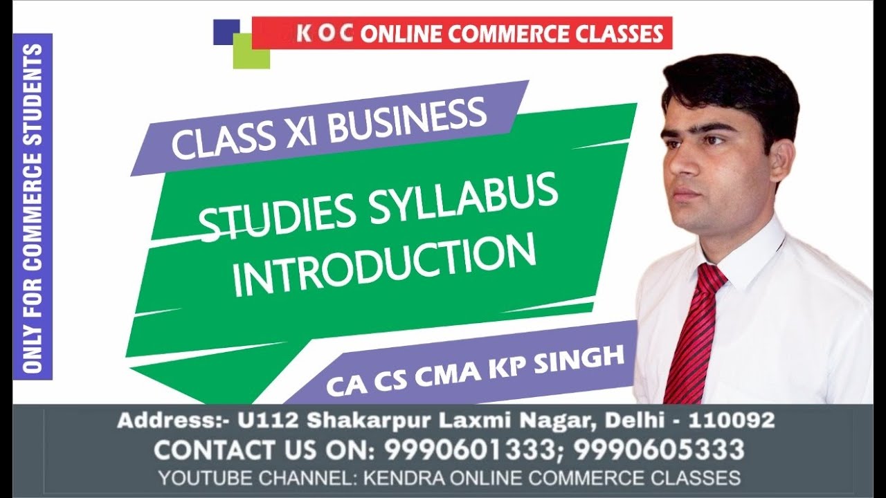 11th Class Business Study Syllabus, BST, Business Study, KOC, Free ...