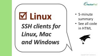 SSH clients for Linux, Mac and Windows