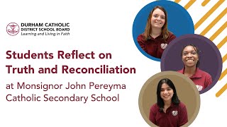 Students Reflect on Truth and Reconciliation at Monsignor John Pereyma Catholic Secondary School