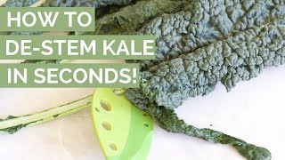 How to De-Stem Kale in Seconds