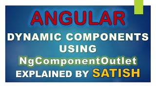 #angular Angular | How To Render Dynamic Components In Angular | ngComponentOutlet