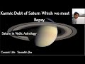 Karmic Debt of Saturn which we need to repay