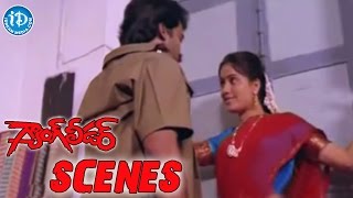 Vijayashanti Hugs Chiranjeevi - Gang Leader Movie Scenes | Sumalatha, Sarath Kumar