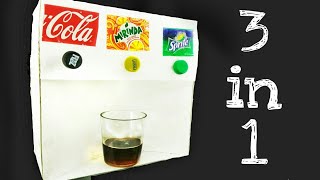 How to Make Coca Cola Soda Fountain Machine step by step with 3 Different Drinks at Home