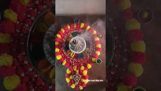 #holi special rangoli/होळी रांगोळी🧡/easy and beautiful holi rangoli#short