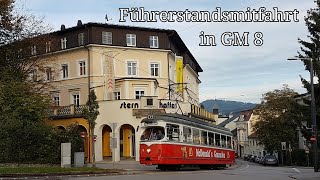 Führerstandsmitfahrt in GM8 vom Franz Josef Platz zum Bahnhof Gmunden // Herbst 2017