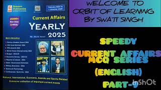 Latest Speedy Current Affairs MCQ series 2025 in English (Feb 24 to 1 Jan 25)Part-9#speedy