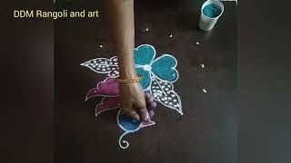 DDM Rangoli and art//Friday rangoli//easy muggulu//simple kolam