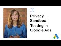 Privacy Sandbox Testing in Google Ads | Advertiser Privacy Q&A