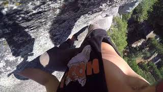 Rock Climbing Freesolo Swan Slab (The Gully) Yosemite Valley