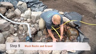 How to Build a Koi Pond: Step 9 - Wash Rocks and Gravel