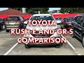 TOYOTA RUSH E AND GR SPORT MODEL COMPARISON