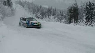 Henning Solberg test driving for Ford pre-rally Norway '09