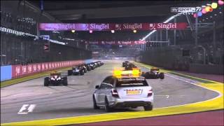 2012 F1 Singapore Grand Prix Race Start *** With Formation Lap ***