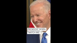 Asked on message to voters who don’t want to see him run for reelection, Pres. Biden: “Watch me.”