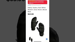 Motorhelmets Store Sale Oakley Factory Park Mitten Women's Snow Gloves #shortsvideo  #youtubeshorts