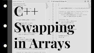 C++ Swapping Values in Arrays
