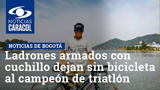 Ladrones armados con cuchillo dejan sin bicicleta al campeón de triatlón Alexánder Obando