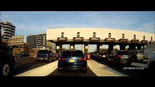 Scary GW Bridge Crossing into NYC. White Pickup Truck and Semi Truck collision.