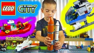 Lego City Fire Truck and Police Pretend Play! | JackJack Plays