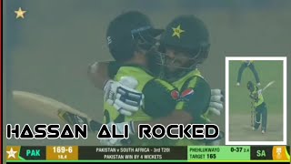 «Hassan ali rocked Against South Africa★ Power batting ★ Fattafat Everything »