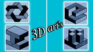 Easy 3D Arts Drawing For Beginners ।How To Draw 3D Art Tutorial Easy Step by Step